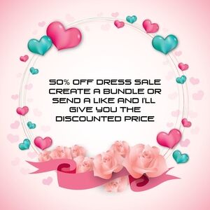 Pink & Teal Heart Floral Sale Graphic